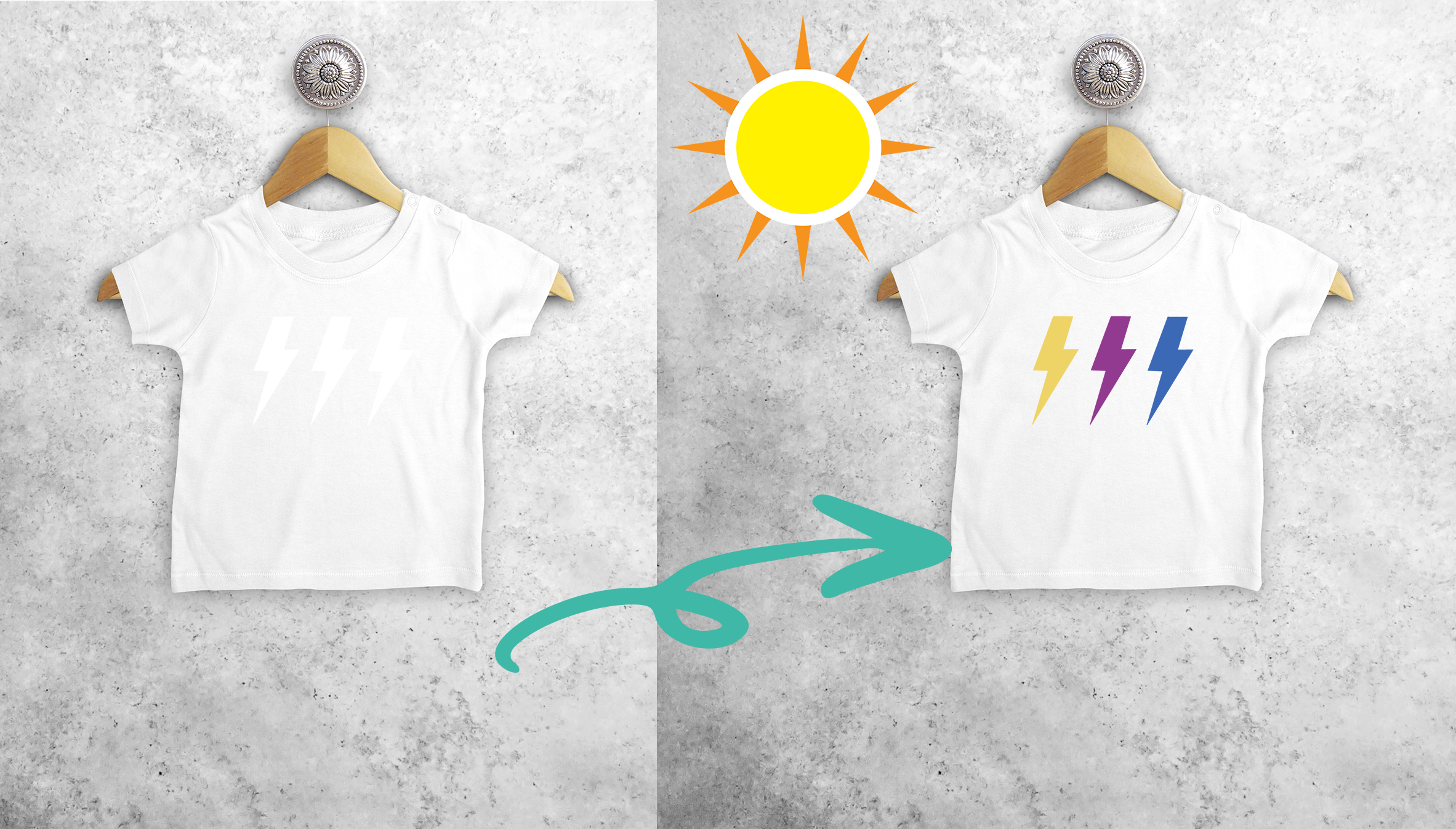 Lightening bolts magic baby shortsleeve shirt