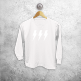 Lightening bolts magic kids longsleeve shirt