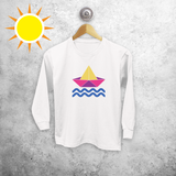 Boat and waves magic kids longsleeve shirt