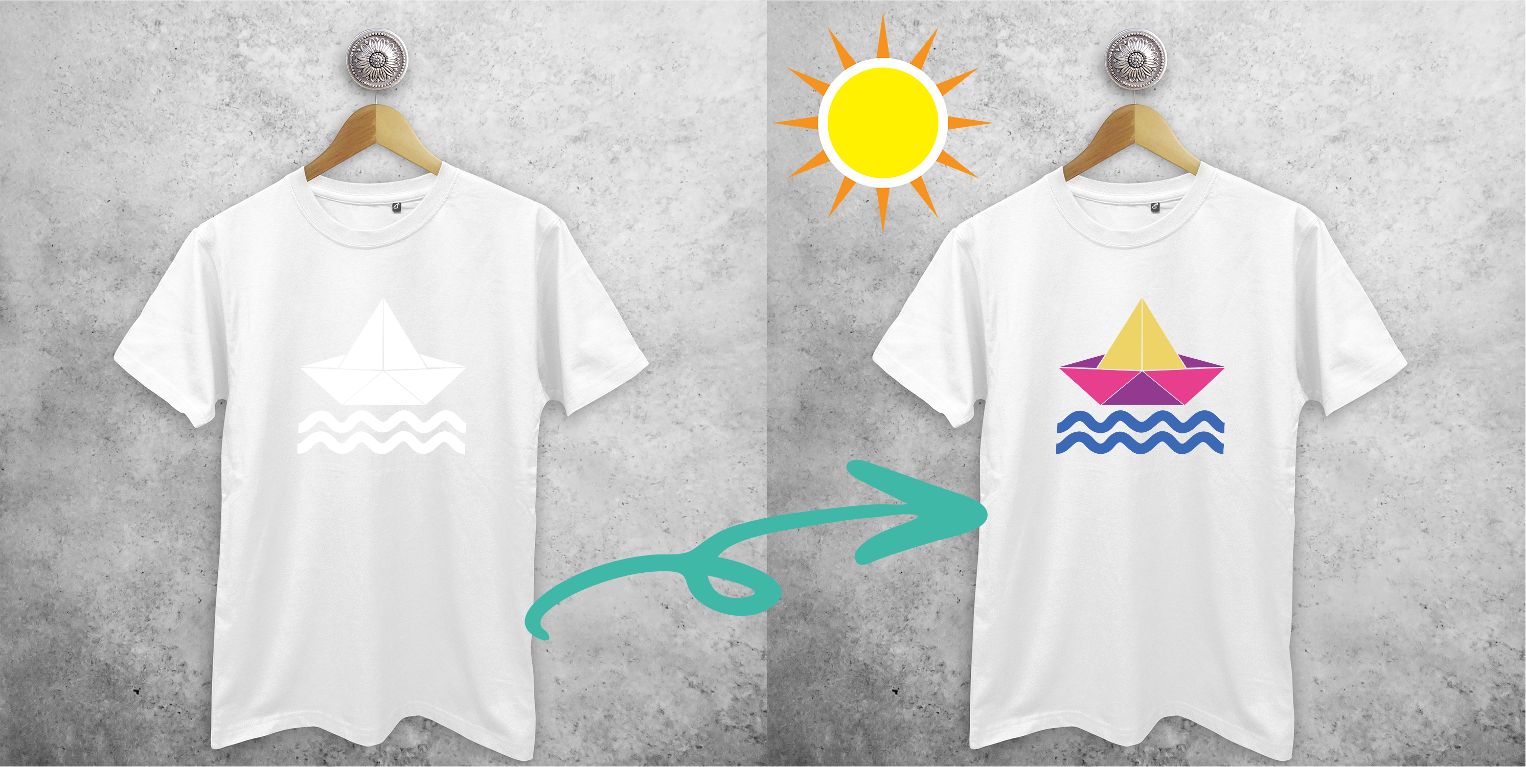 Boat and waves magic adult shirt