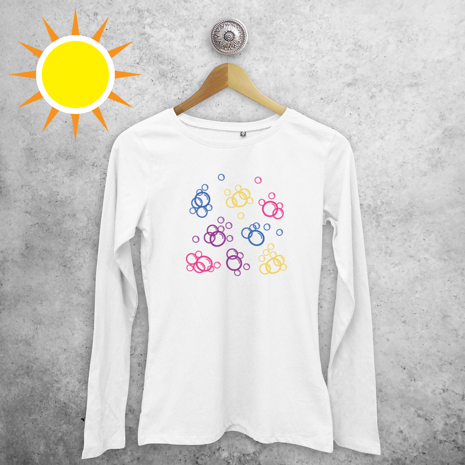 Bubbles magic adult longsleeve shirt