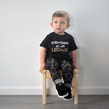 'Everything goes with leopard' baby shortsleeve shirt