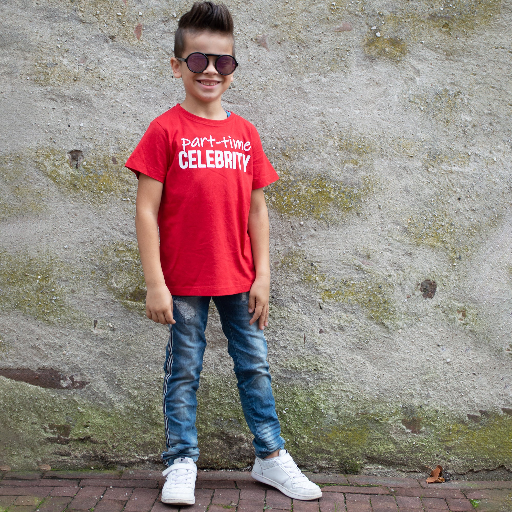 'Part-time celebrity' kids shortsleeve shirt