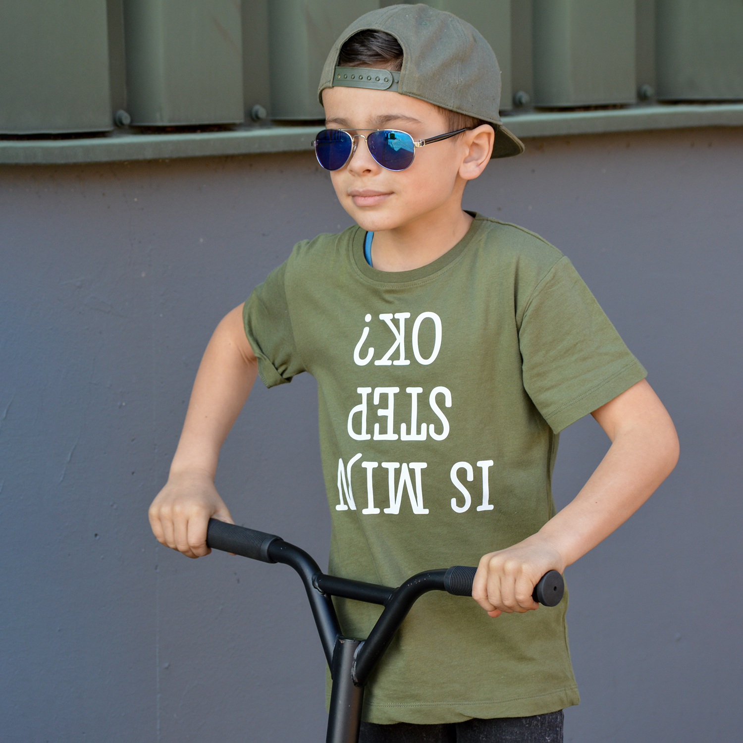 'Is mijn step ok?' kids shortsleeve shirt