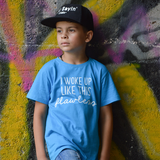 'I woke up like this - flawless' kids shortsleeve shirt