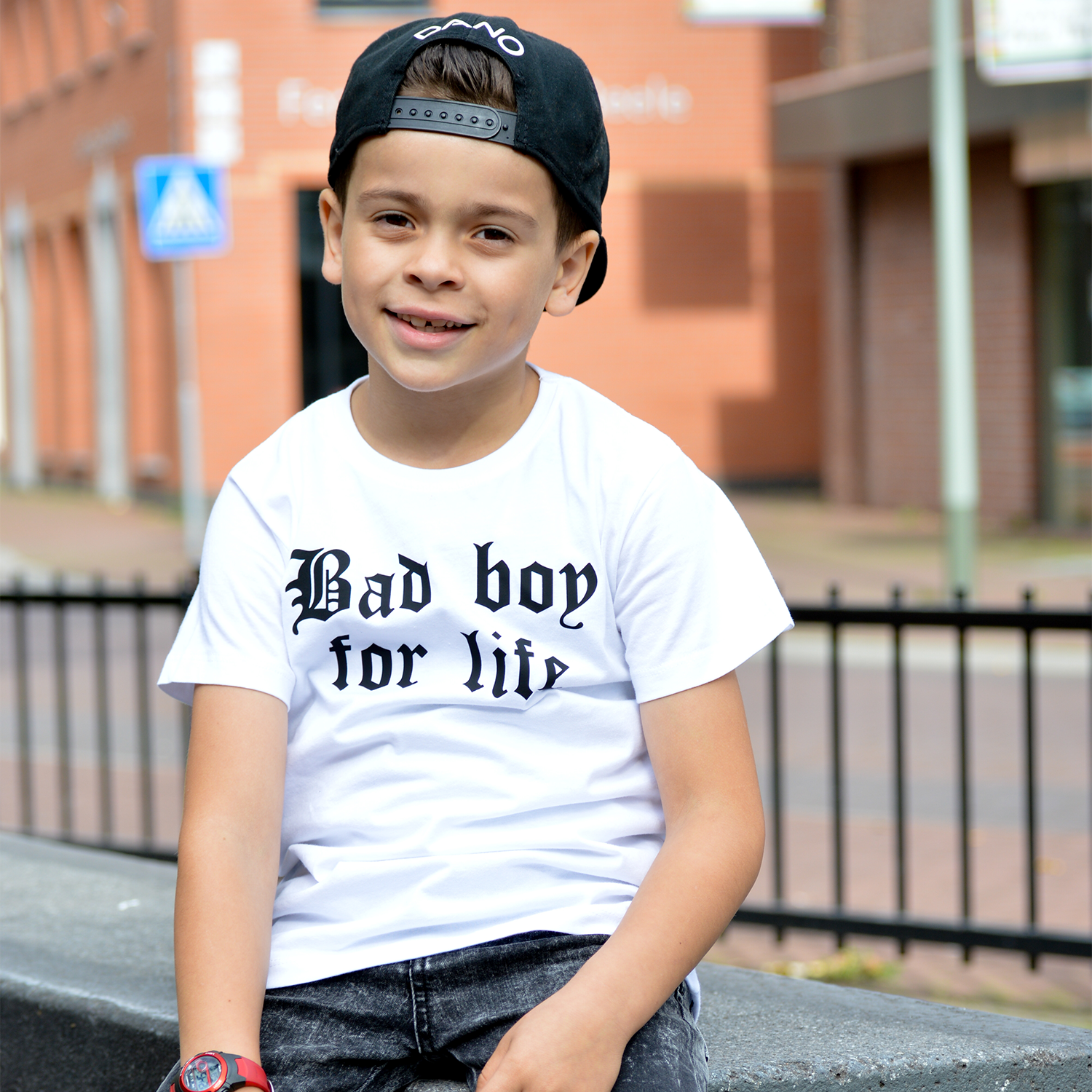 'Bad boy for life' kids shortsleeve shirt