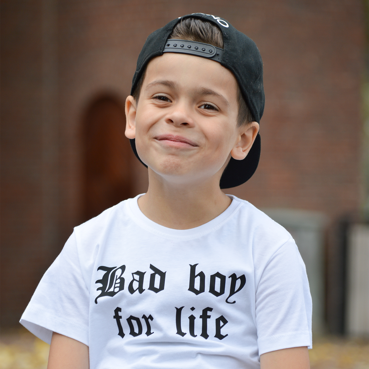 'Bad boy for life' kids shortsleeve shirt