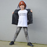 'Good heart, bad mouth' kids shortsleeve shirt