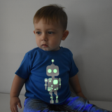 Robot glow in the dark baby shortsleeve shirt