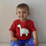 Dino glow in the dark baby shortsleeve shirt