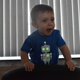 Robot glow in the dark baby shortsleeve shirt