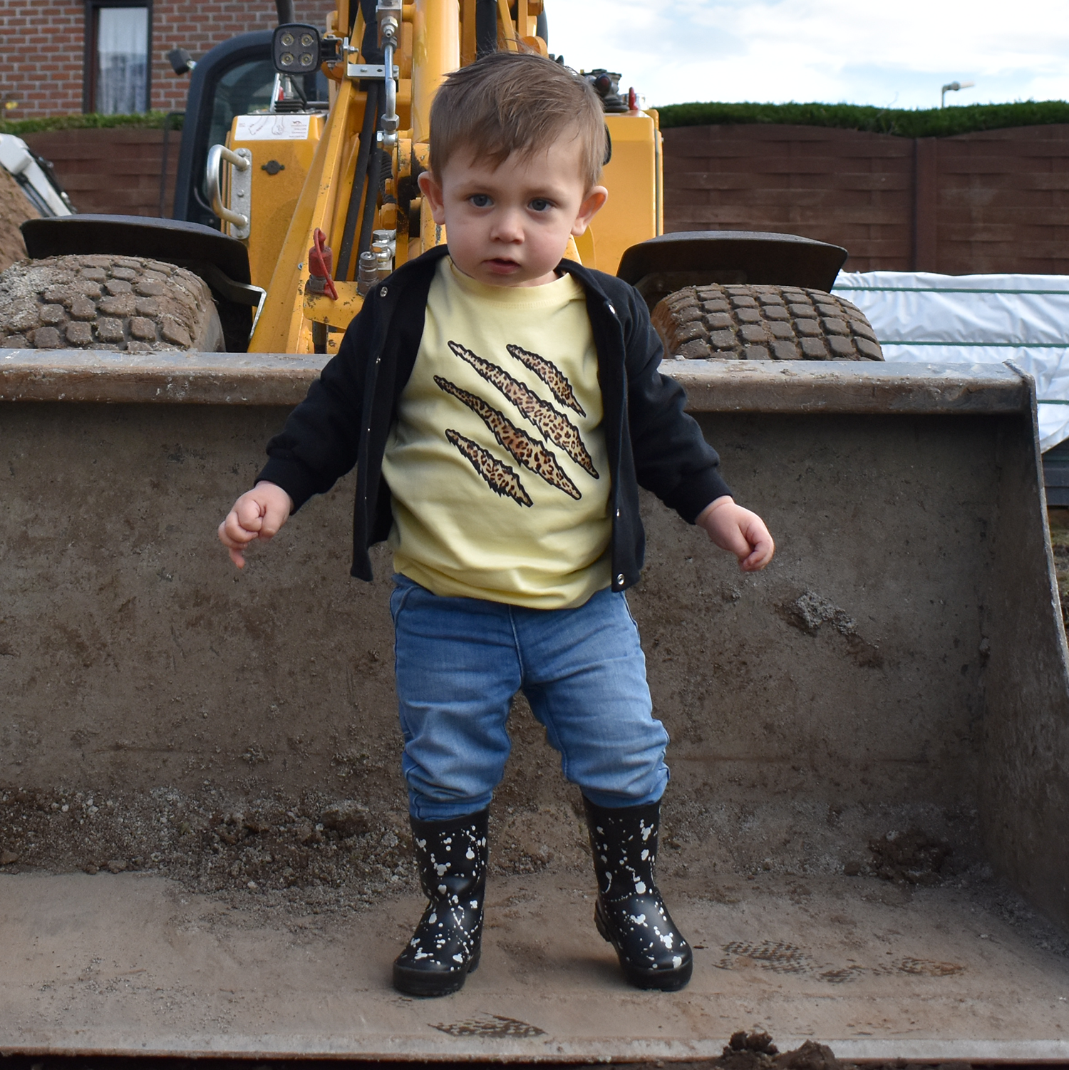 Leopard claws baby shortsleeve shirt