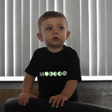 Moon glow in the dark baby shortsleeve shirt