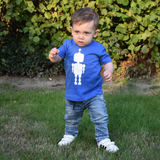 Robot glow in the dark baby shortsleeve shirt