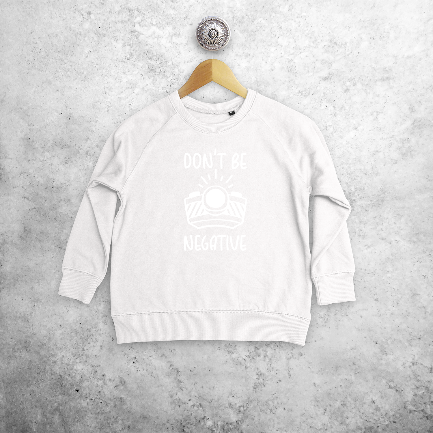 'Don't be negative' magic kids sweater