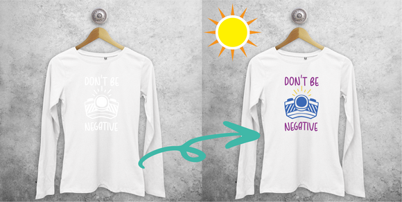 'Don't be negative' magic adult longsleeve shirt