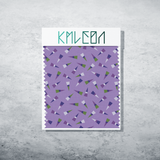 Purple and green triangles fabric