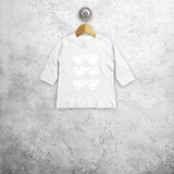 Sunglasses and hearts magic baby longsleeve shirt