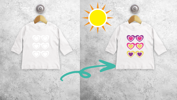 Sunglasses and hearts magic baby longsleeve shirt