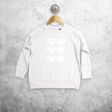 Sunglasses and hearts magic kids sweater