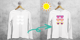 Sunglasses and hearts magic adult longsleeve shirt