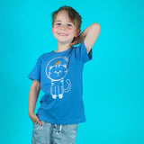 Space cat kids shortsleeve shirt