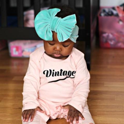 'Vintage' baby romper