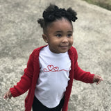 Curly heart baby shortsleeve shirt