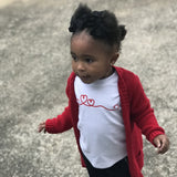 Curly heart baby shortsleeve shirt