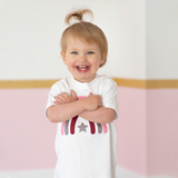 Glitter rainbow baby shortsleeve shirt