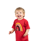 Leopard rainbow baby shortsleeve shirt