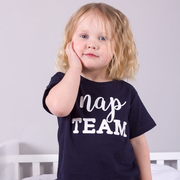 'Nap team' kids shortsleeve shirt