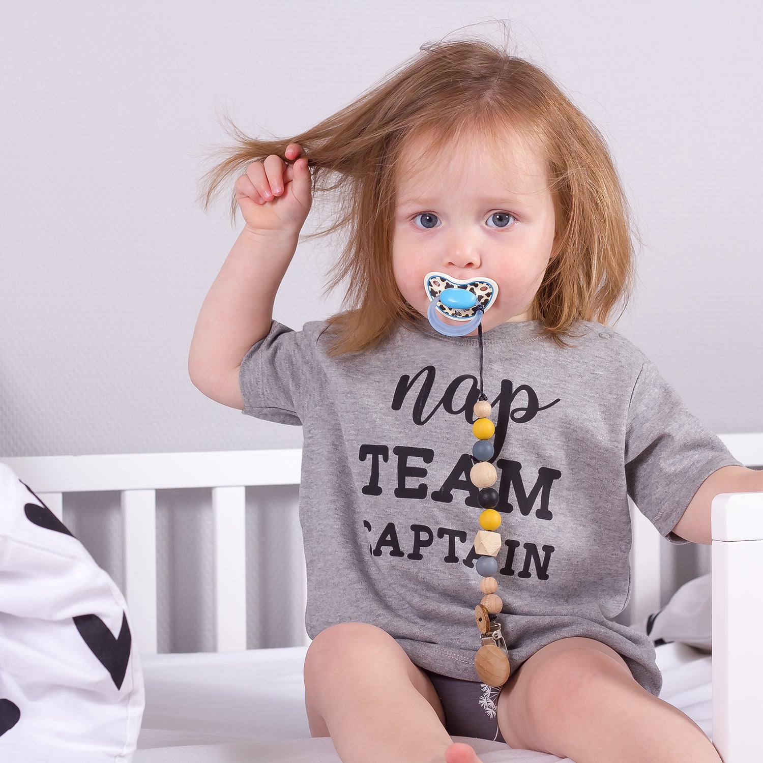 'Nap team captain' baby shortsleeve shirt