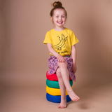 'Let's go bananas' kids shortsleeve shirt