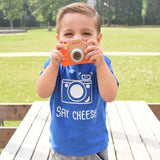 'Say Cheese' baby shortsleeve shirt