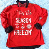 ''tis the season to be freezin'' kids longsleeve shirt