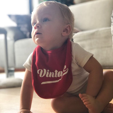 'Vintage' baby bib