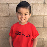 Curly heart kids shortsleeve shirt