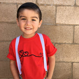 Curly heart kids shortsleeve shirt