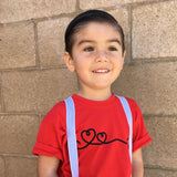 Curly heart kids shortsleeve shirt