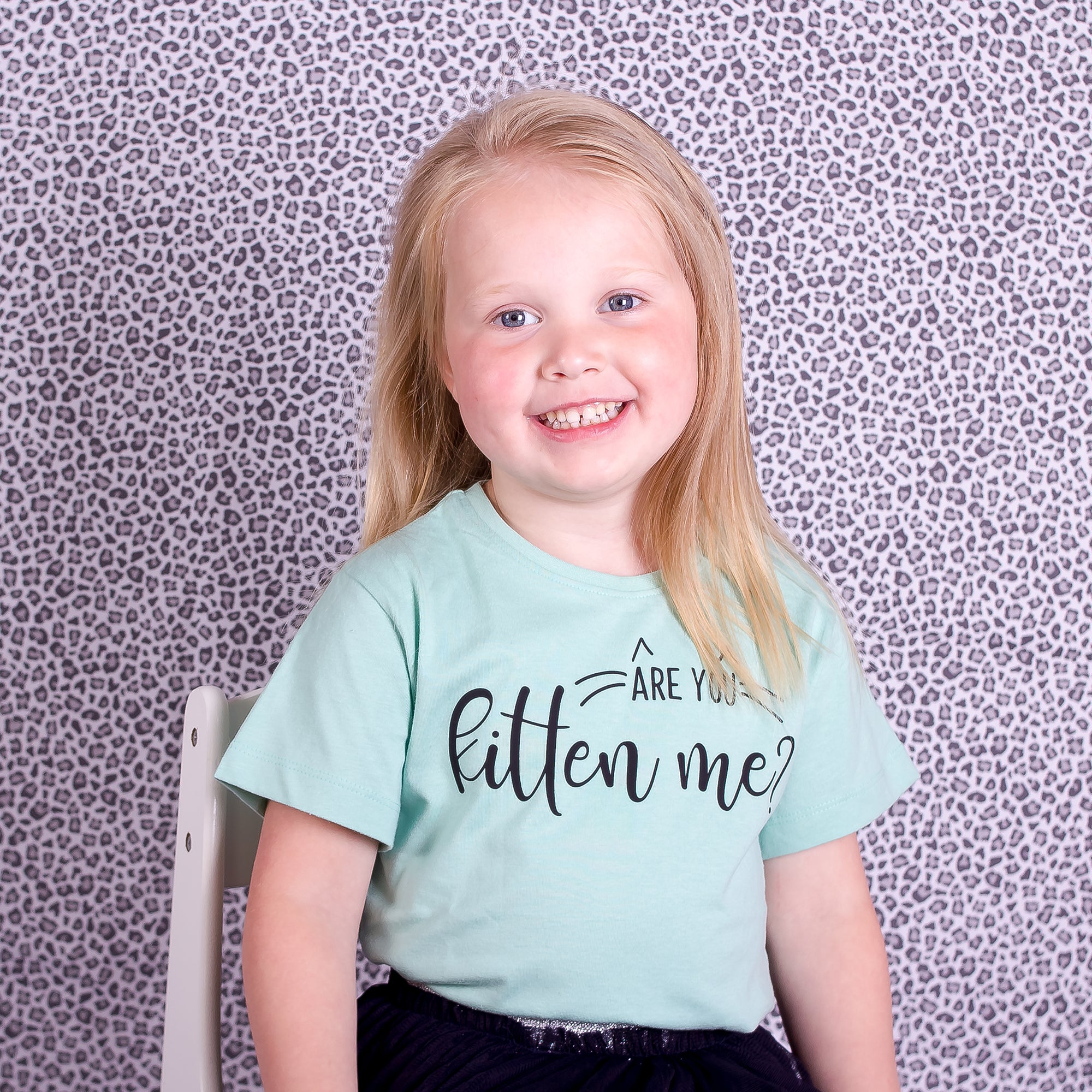 'Are you kitten me?' kids shortsleeve shirt