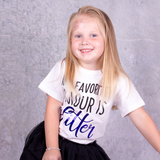 'My favorite colour is glitter' kids shortsleeve shirt