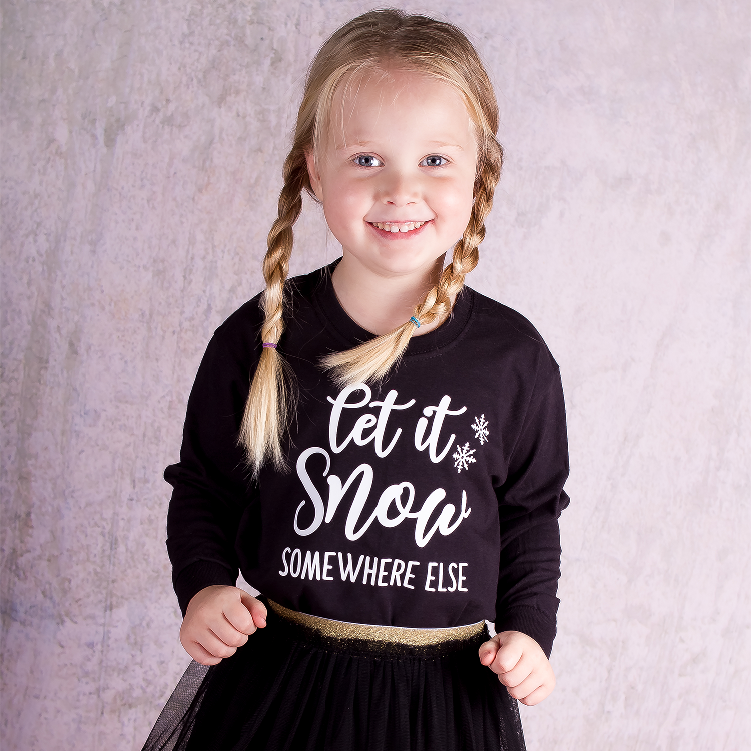 'Let it snow - somewhere else' kids longsleeve shirt