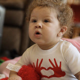 Heart hands baby shortsleeve shirt