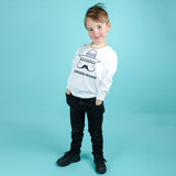 'Moustache gracias' kids longsleeve shirt