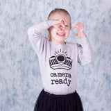 'Camera ready' kids longsleeve shirt