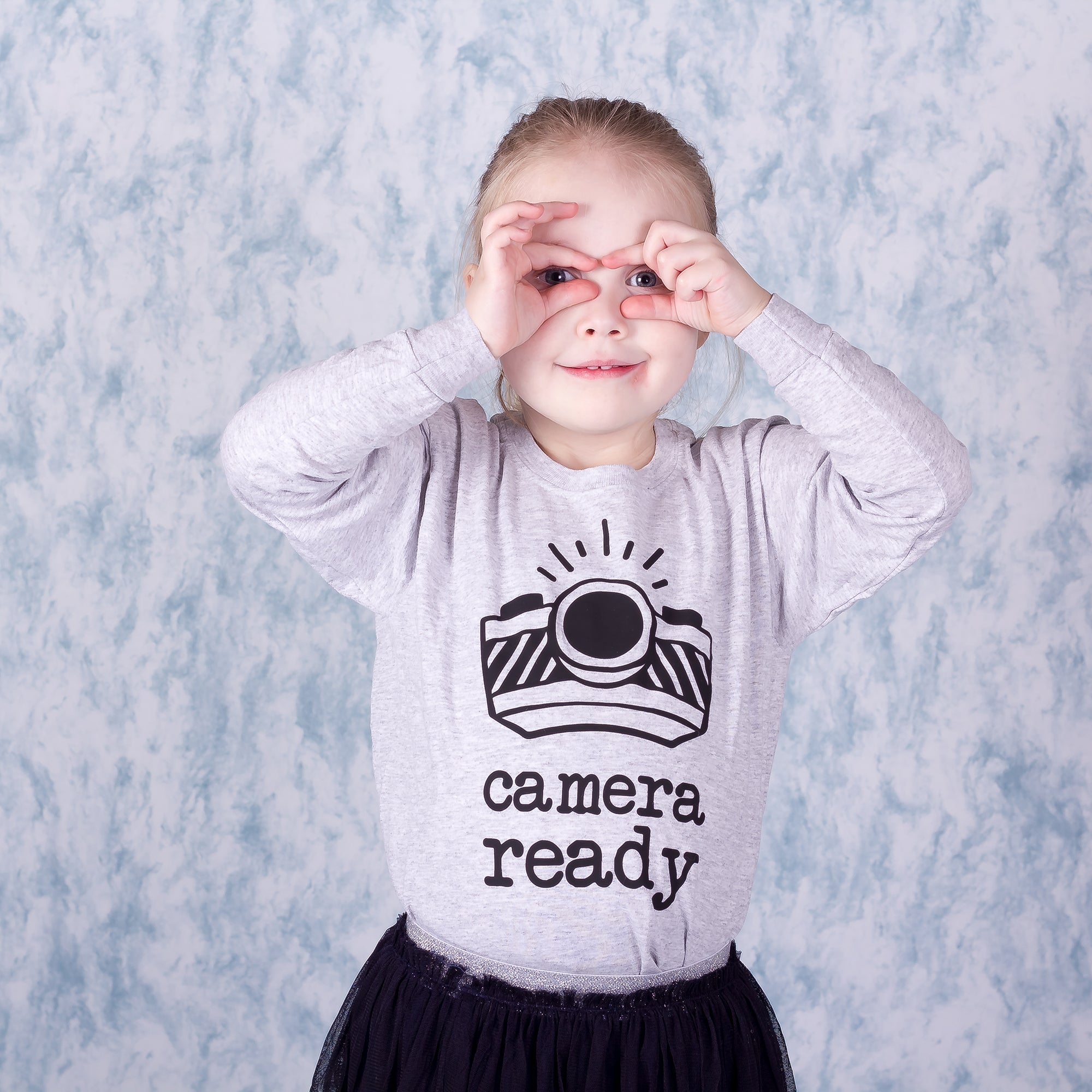 'Camera ready' kids longsleeve shirt