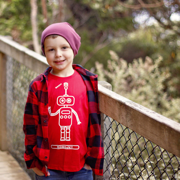 Robot kids shortsleeve shirt