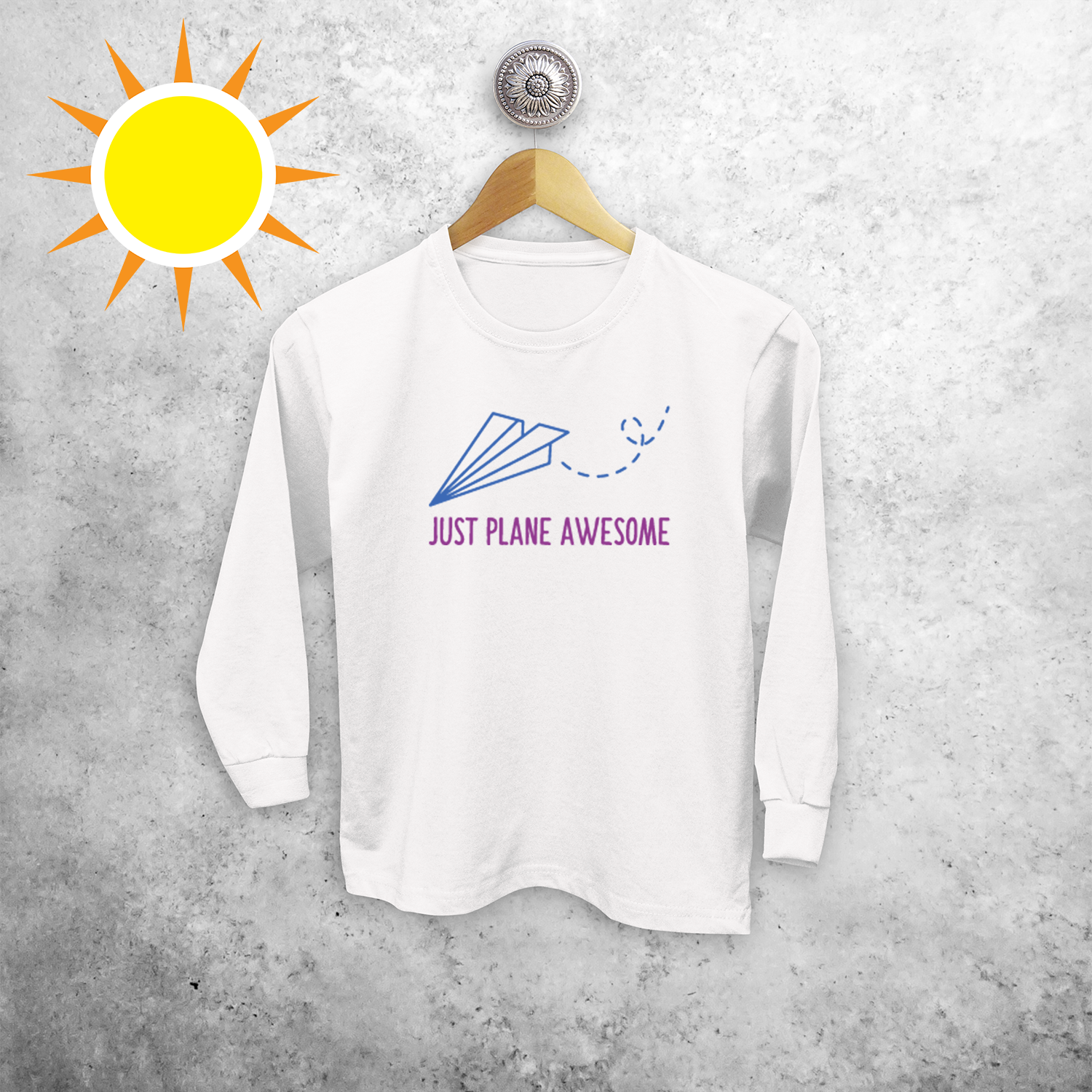 'Just plane awesome' magic kids longsleeve shirt