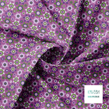 Purple and green stars fabric